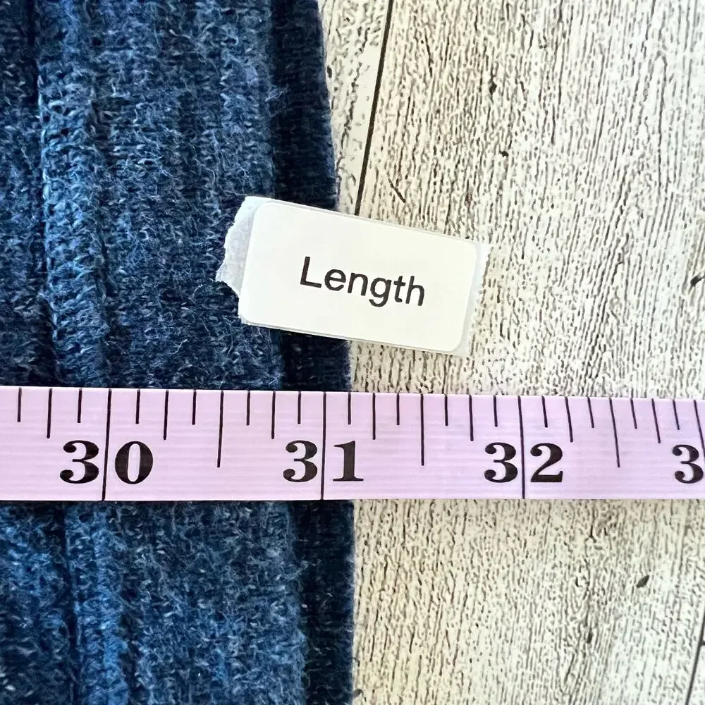 Eddie Bauer V Neck Sweater Men’s Size Large TALL Cotton Merino Wool Blend Blue